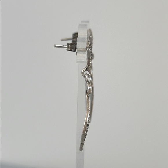 Elegant 925 Sterling Silver crystals Drop Earrings ✨ - Picture 3 of 5